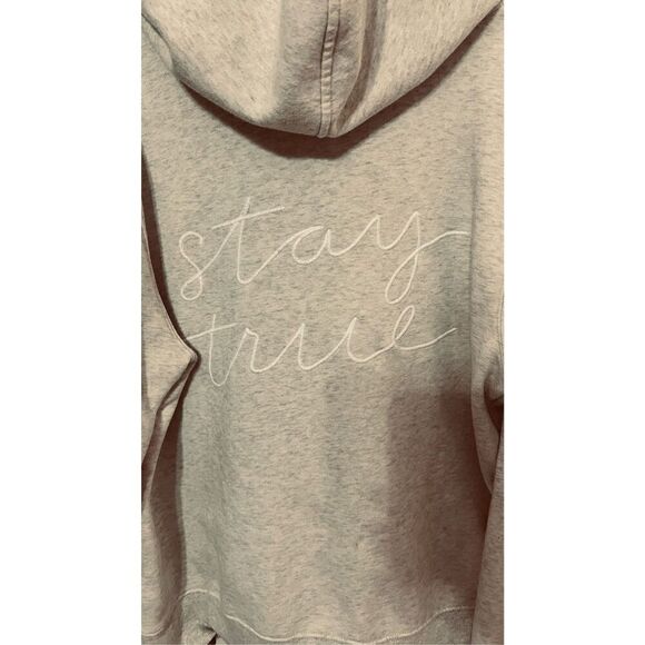 Old Navy Stay True Off White Hoodie Zip Up Womens SZ XL - Picture 6 of 9